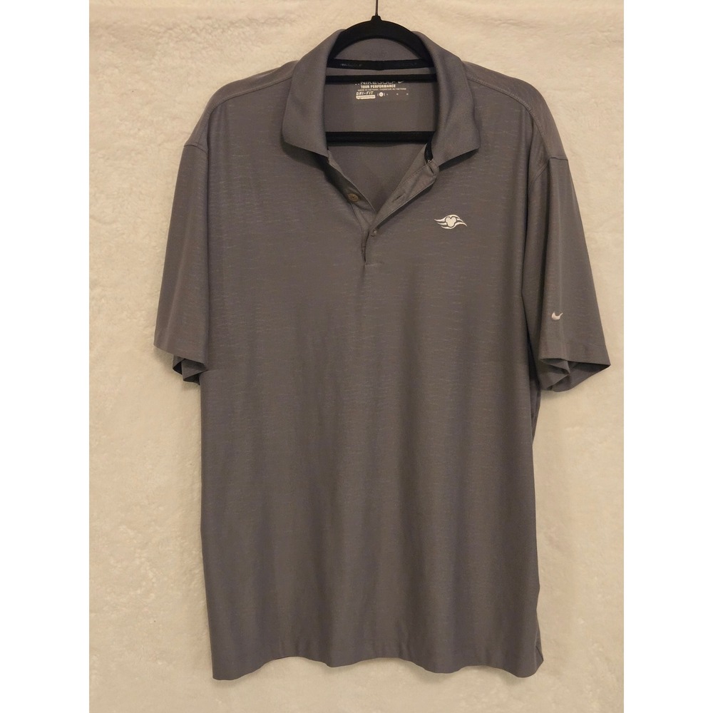 Nike Mens L Polo Shirt Golf Disney Cruise Line Gray Dri-FIT 585826-037 - Picture 1 of 9